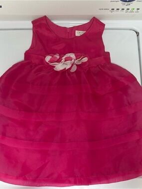 The Children's Place Fuchsia Floral Waist Party Dress
